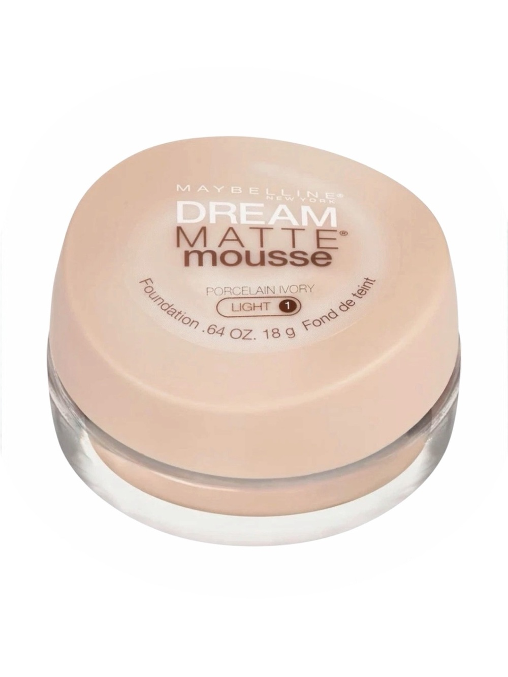 Maybelline Dream Matte Mousse Foundation - Porcelain Ivory LIGHT 1 - Sealed NEW